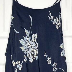 Karen Kane Blue and White Spaghetti Strap Maxi Dress